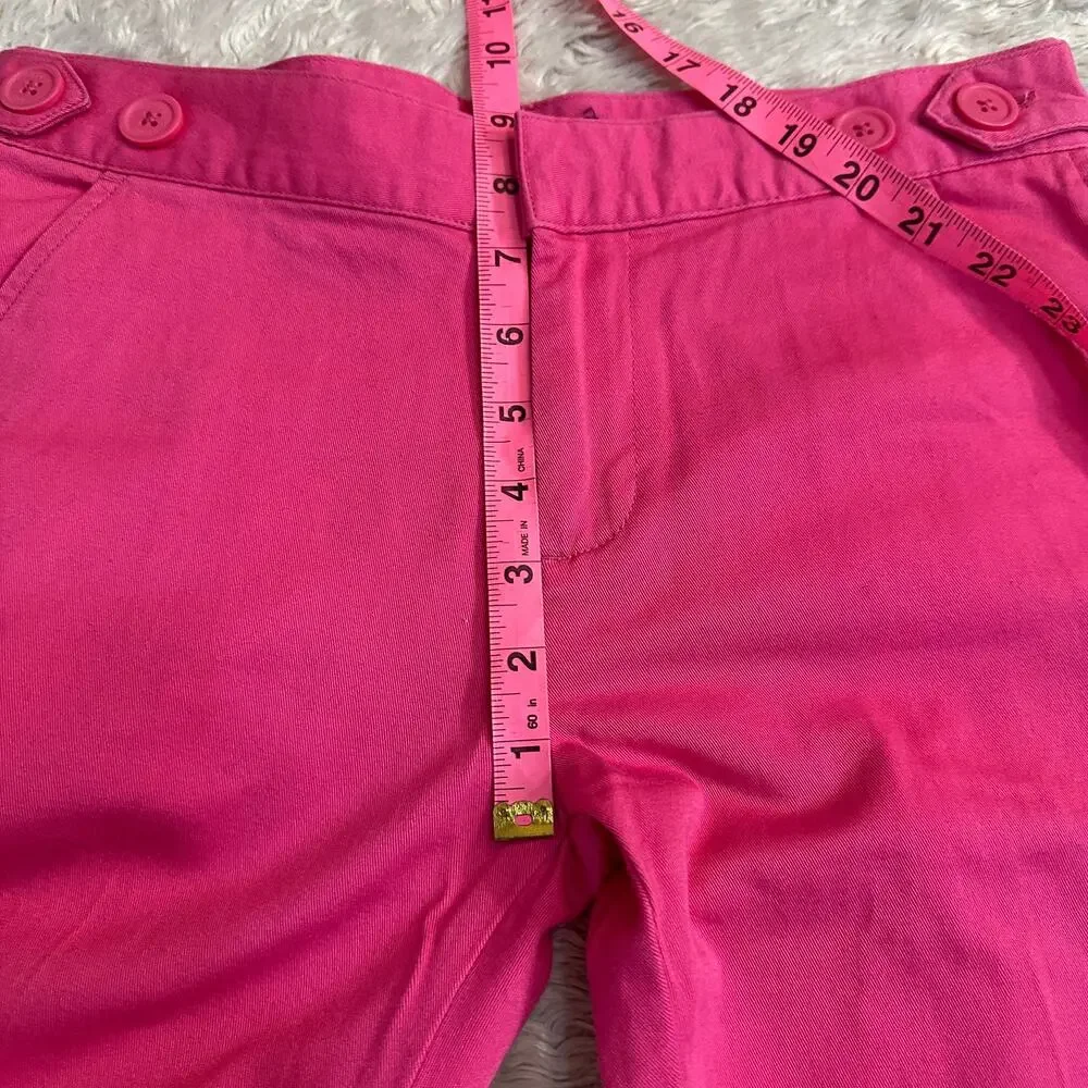 Vintage Y2K Girls 16 Ralph Lauren Pink Chino Bootcut Jeans Pants Cotton